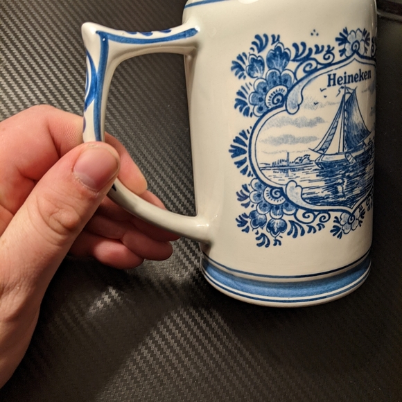 Heineken Beer Stein Delft Blue handpainted - Picture 5 of 7